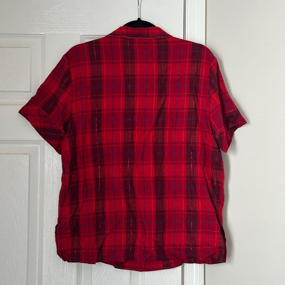 Victoria’s Secret Red Plaid Pajama Top | Size Medium | NWT Sleep Shirt New - Picture 6 of 6